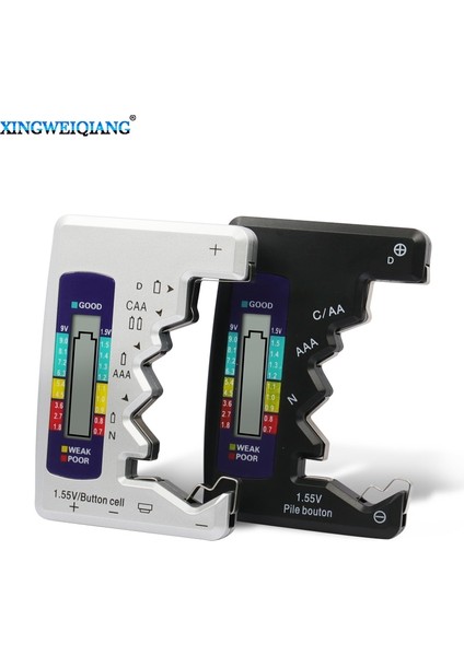 Gümüş Piller Test Cihazı Dijital Kapasite Evrensel Düğme Lithum N /AAA/CAA/D/1.5V Hücre Pilleri Test Cihazı Checker BT168 Güç (Yurt Dışından) fiyatları