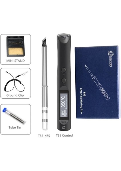 T85-K65 Set Yeni T85 Orijinal Elektrikli Havya Pd 65W Çift Tip-C Lehimleme Çok Fonksiyonlu Havya Taşınabilir Kaynak Istasyonu Kiti (Yurt Dışından)