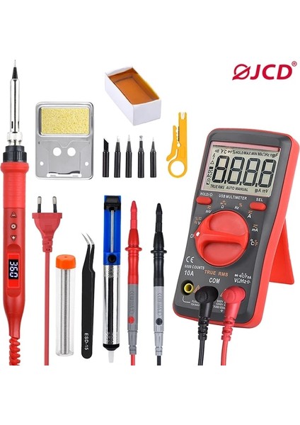 Mavi 80W, Abd Jcd 220V/110V Havya Kiti 80W Çok Fonksiyonlu Düğme Ayarlanabilir Sıcaklık Lehimleme Istasyonu LCD Dijital Ekran IRON908U (Yurt Dışından)