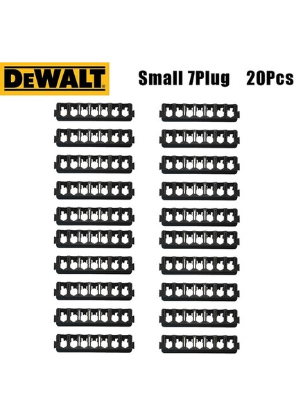 B Küçük 7plug 20 Adet Tutucu Dewalt Matkap Parçaları Kutuları Dewalt Alet Aksesuarları Depolama Vidalama Ucu Sabit Matkap Ucu Saklama Kutusu Braketi Şeridi (Yurt Dışından)