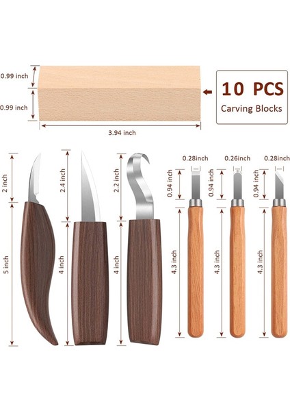 Set A 20 Adet Ahşap Oyma Araçları Keski Ağaç Işleme Kesici El Aracı Ahşap Oyma Bıçağı Dıy Ahşap Oyma Aracı Marangoz Dıy Yeni Başlayanlar Için (Yurt Dışından)