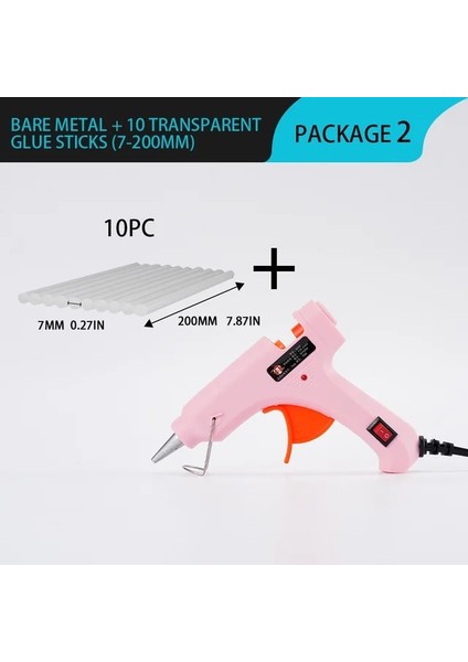 10 Adet Sopa ile 40W Sıcak Tutkal Tabancası ile 10 Adet 7mm * 190MM Tutkal Sopa Mini Termo Elektrikli Isı Sıcaklığı Aracı Yüksek Sıcaklık Isıtıcı Tamir Dıy Aracı (Yurt Dışından)