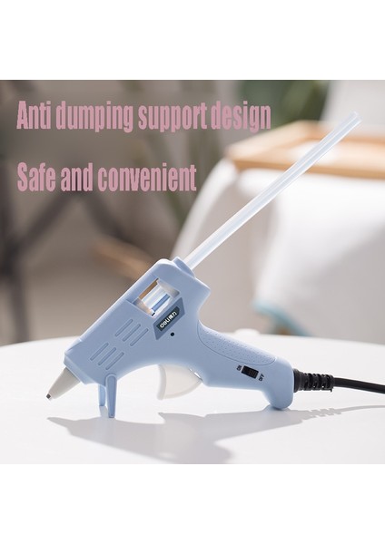 Mavi 20W,CN 1 Takım Deli DL390021 20W Mavi Sıcak Tutkal Tabancası 7*100MM Çubuk Tutkal Mini Termoelektrik Sıcaklık Sıcak Tutkal Sopa Dıy (Yurt Dışından)