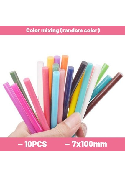 10 Adet Mixcolor 10 Adet 7X100MM Sıcak Tutkal Çubukları Kırmızı 7mm Elektrikli Tutkal Tabancası Zanaat Ev Dıy El Aleti Tamir Yapıştırıcı Sızdırmazlık Balmumu Sopa (Yurt Dışından)