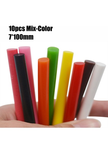 10 Adet Mixcolor 10 Adet 7X100MM Sıcak Tutkal Çubukları Kırmızı 7mm Elektrikli Tutkal Tabancası Zanaat Ev Dıy El Aleti Tamir Yapıştırıcı Sızdırmazlık Balmumu Sopa (Yurt Dışından)