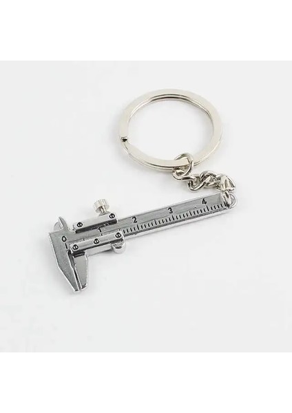 Gümüş Taşınabilir Metal Sürmeli Kumpas Cetvel 0-4 cm Hareketli Sürmeli Kumpas Cetvel Modeli Anahtarlık Ağaç Işleme Aleti Aksesuarları (Yurt Dışından)