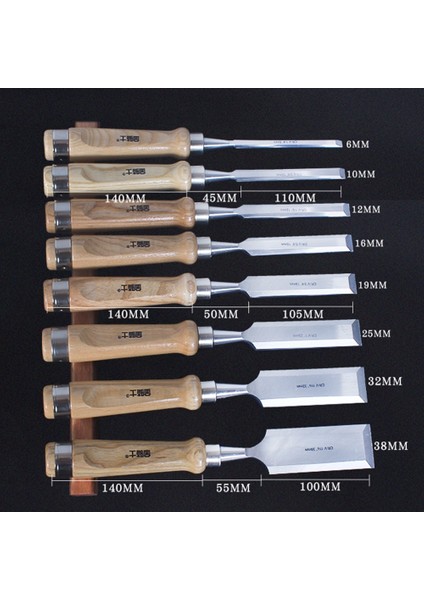 Düz Keski 6mm Ağaç Işleme Keski Çeşitli Ahşap Çalışma Oyma Keskiler Araçları Eğri Şekillendirici Araç Seti Ahşap Oyma Araçları Keski Seti Bıçaklar (Yurt Dışından)