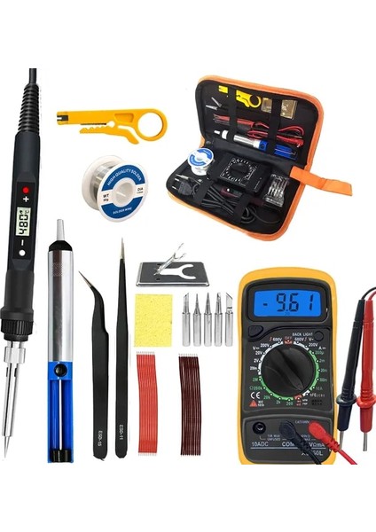 80W Siyah Set7 80W 220V 80W Dijital Elektrikli Havya Seti Set Sıcaklığı Ayarlanabilir 220V 110V Kaynak Aracı Seramik Isıtıcı Lehimleme Ipuçları Rework (Yurt Dışından)