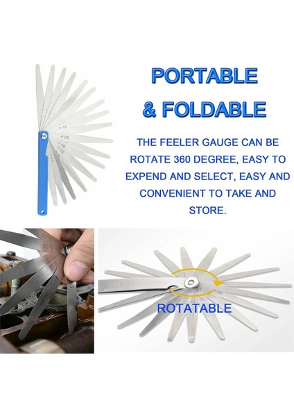 100MM Filer Ölçer Ölçümü 0 02-1mm Dolgu Mastarı Ayarlanabilir (Yurt Dışından) indirimleri