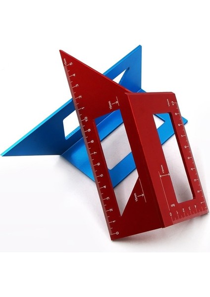 Gümüş Yeni Ağaç Işleme T-Şekilli Işaretleme Ölçer Açı Cetvel 45/90 Derece Eğik Açı Alüminyum Alaşımlı Ağaç Işleme Scribe Ölçme Aracı (Yurt Dışından)