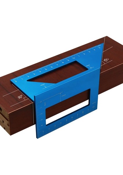 Gümüş Yeni Ağaç Işleme T-Şekilli Işaretleme Ölçer Açı Cetvel 45/90 Derece Eğik Açı Alüminyum Alaşımlı Ağaç Işleme Scribe Ölçme Aracı (Yurt Dışından) fiyatları
