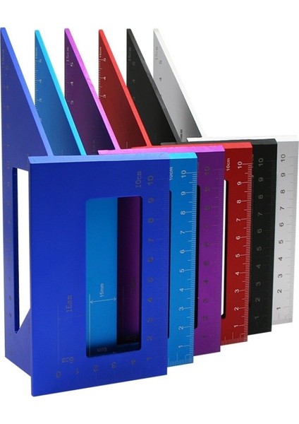 Gümüş Yeni Ağaç Işleme T-Şekilli Işaretleme Ölçer Açı Cetvel 45/90 Derece Eğik Açı Alüminyum Alaşımlı Ağaç Işleme Scribe Ölçme Aracı (Yurt Dışından) fırsatları