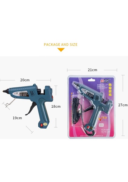 10 Adet Tutkal Çubuğu 100W Sıcak Tutkal Tabancası Anahtarı ile 11MM Tutkal Çubuğu Mini Endüstriyel Yapıştırıcı Sıcak Tabanca Elektrikli Isı Sıcaklığı Tabancası Tamir Aracı (Yurt Dışından)