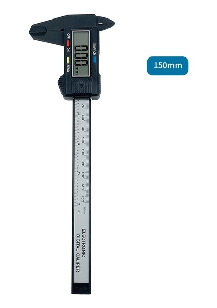 Sıyah 150MM 100MM 150MM Elektronik Dijital Kumpas 6 Inç Karbon Fiber Sürmeli Kumpas Ölçer Mikrometre Ölçme Aracı Dijital Cetvel (Yurt Dışından)