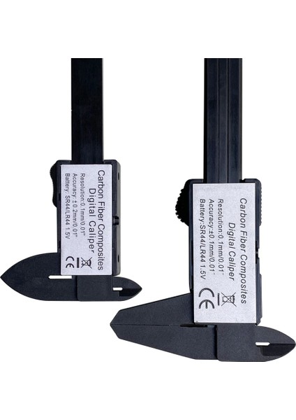 Sıyah 150MM 100MM 150MM Elektronik Dijital Kumpas 6 Inç Karbon Fiber Sürmeli Kumpas Ölçer Mikrometre Ölçme Aracı Dijital Cetvel (Yurt Dışından)