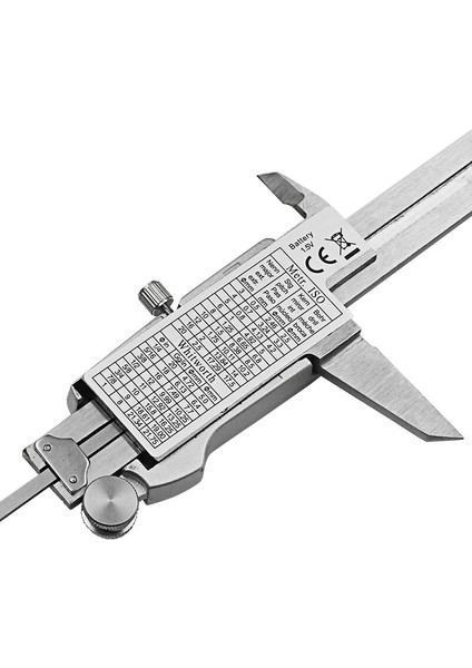 Gümüş 150MM Elektronik Dijital Metal Kumpas 6 Inç Paslanmaz Çelik Sürmeli Kumpas Ölçer Mikrometre Ölçme Aracı Dijital Cetvel (Yurt Dışından)