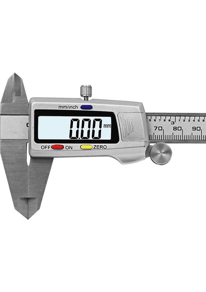 Gümüş 150MM Elektronik Dijital Metal Kumpas 6 Inç Paslanmaz Çelik Sürmeli Kumpas Ölçer Mikrometre Ölçme Aracı Dijital Cetvel (Yurt Dışından)