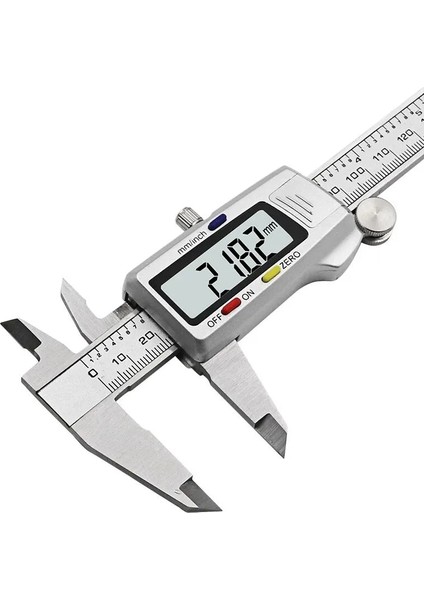 Gümüş 150MM Elektronik Dijital Metal Kumpas 6 Inç Paslanmaz Çelik Sürmeli Kumpas Ölçer Mikrometre Ölçme Aracı Dijital Cetvel (Yurt Dışından)
