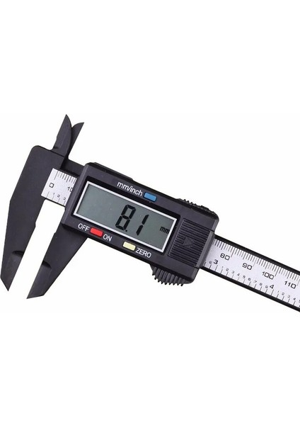 Gümüş Dijital Sürmeli Kumpaslar 0-150MM LCD Elektronik Kumpas Karbon Fiber Ölçer Yükseklik Ölçüm Araçları Aletleri Mikrometre (Yurt Dışından) fırsatları