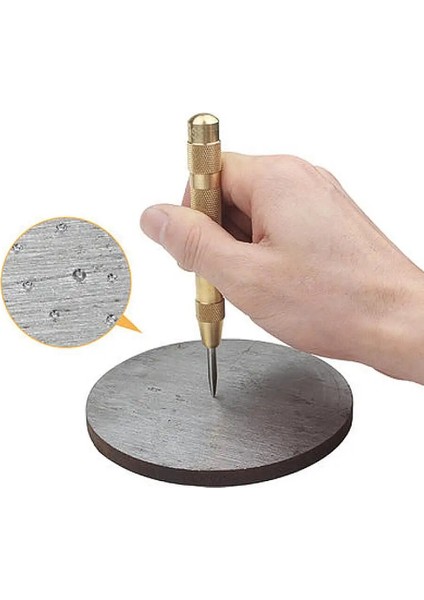 Siyah Çok Fonksiyonlu 5 Inç Otomatik Merkez Pimi Yaylı Mark Merkezi Punch Aracı Ahşap Girinti Mark Ağaç Işleme Aleti Bit (Yurt Dışından) indirimleri