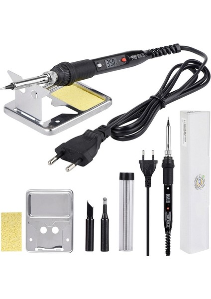 Resim Rengi 80W 110V, Ab Jcd 80W LCD Havya 220V 110V Ayarlanabilir Sıcaklık Kaynak Lehim Onarım Aracı Seramik Isı Havya Ipuçları Kitleri (Yurt Dışından)