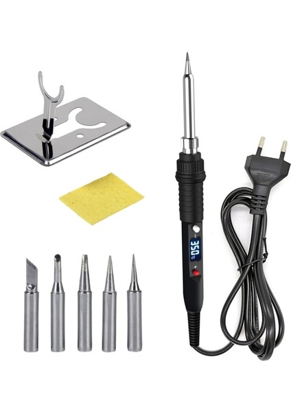 Gümüş 110V Us Plug, Kaynak Uçlu Jcd 80W Dijital Elektrikli Havya Seti Ayarlanabilir Sıcaklık 110V 220V Kaynak Aleti Seramik Isıtıcı Lehimleme Uçları Tamir (Yurt Dışından)