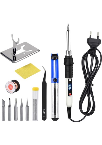 Gümüş 110V Us Plug, Kaynak Uçlu Jcd 80W Dijital Elektrikli Havya Seti Ayarlanabilir Sıcaklık 110V 220V Kaynak Aleti Seramik Isıtıcı Lehimleme Uçları Tamir (Yurt Dışından) fiyatları