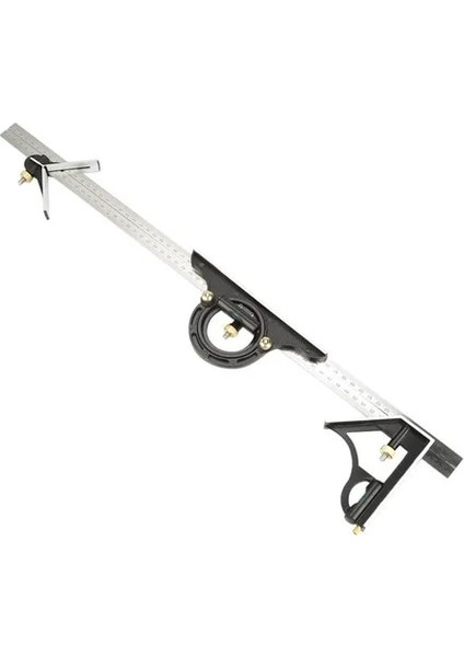 Stil 3 300MM Kare Açı Cetvel Ölçme Alet Takımı Seti (12 ") Paslanmaz Çelik Alüminyum Dayanıklı Ayarlanabilir Kombinasyon Su Terazisi (Yurt Dışından)