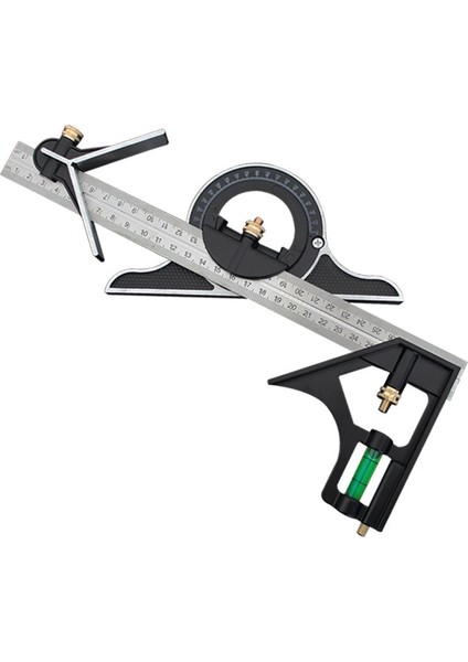 Stil 3 300MM Kare Açı Cetvel Ölçme Alet Takımı Seti (12 ") Paslanmaz Çelik Alüminyum Dayanıklı Ayarlanabilir Kombinasyon Su Terazisi (Yurt Dışından) fiyatları