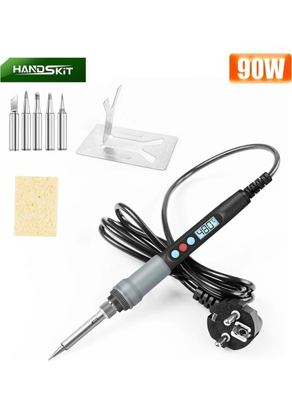 9 Adet Abd Plug 110V 90W Havya Taşınabilir Dijital Sıcaklık Ayarı Otomatik Uyku Dahili Termal Seramik Isıtma Elektronik Kaynak Araçları (Yurt Dışından)