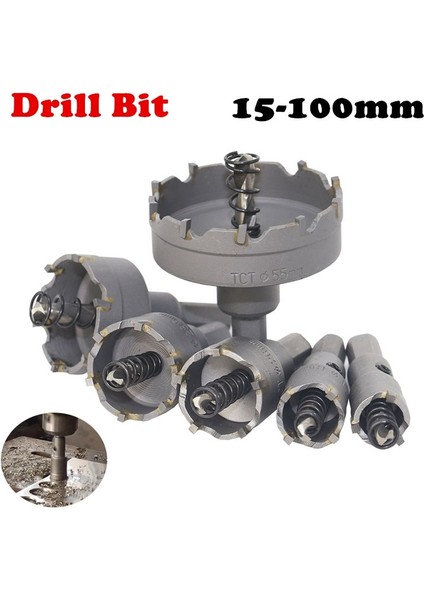19MM 1 Adet Karbür Çekirdek Matkap Ucu Delik Testere Metal Işleme Kesici Paslanmaz Çelik Alaşımlı Metal Delme Ucu 15-100MM Matkap Ucu Seti (Yurt Dışından) fiyatları
