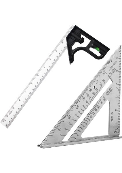 1 Adet Kare Cetvel 7 Inç Metrik Üçgen Açı Cetvel Alüminyum Alaşımlı Üçgen Ölçüm Cetveli Ev Ağaç Işleme Için Hızlı Kare Iletki (Yurt Dışından) fiyatları
