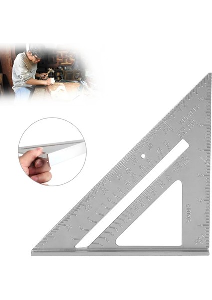 1 Adet Kare Cetvel 7 Inç Metrik Üçgen Açı Cetvel Alüminyum Alaşımlı Üçgen Ölçüm Cetveli Ev Ağaç Işleme Için Hızlı Kare Iletki (Yurt Dışından) indirimleri