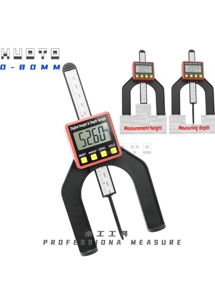 3kyes Dijital Derinlik Ölçer Dijital Diş Derinliği Ölçer LCD Manyetik Kendi Kendine Ayakta Açıklık 80MM El Yönlendiriciler Yükseklik Ölçer (Yurt Dışından) modelleri