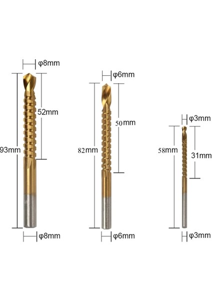 Paket 2 6 Adet Titanyum Kaplama Matkap Ucu Seti Metal Delik Kesici Ahşap Koni Çekirdek Delme Testere Aracı Delik Delme Için Metal Adım Matkap Ucu (Yurt Dışından) fırsatları