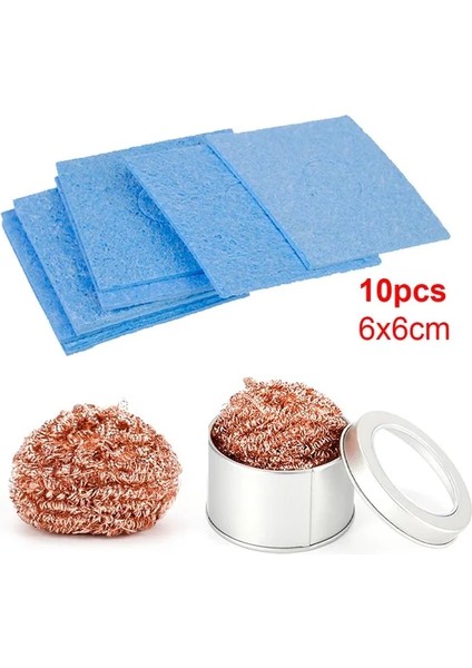 Set2 Havya Ucu Temizleme Topu Temizleyici Sünger Lehim Sökme Kaynak Demiri Örgü Filtre Temizleme Memesi Ucu Metal Tel Teneke Sökücü (Yurt Dışından)