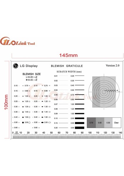 Tip 1 Ölçüm Geçişi Rozet Ölçer Leke Kartı Nokta Ölçer Tel Ölçer Şeffaf Film Cetveli Leke Çatlağı Kontrast Cetveli Kumpas (Yurt Dışından) indirimleri