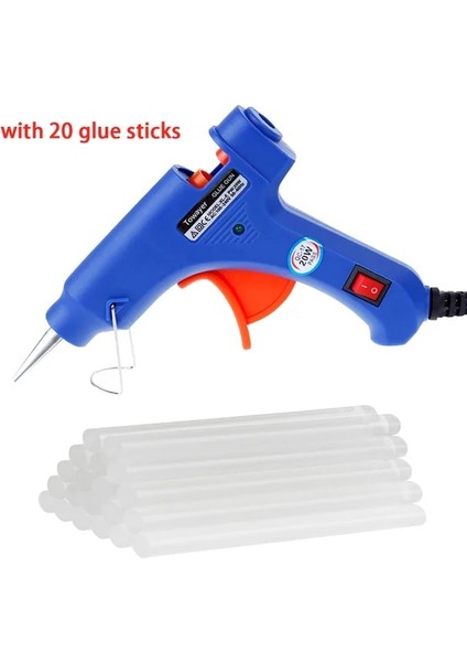 20 Adet Sopa ile Abd Sıcak Tutkal Tabancası ile 7*100 mm Tutkal Çubukları 20 W Endüstriyel Mini Silahlar Termo Elektrikli Isı Sıcaklık Aracı (Yurt Dışından)