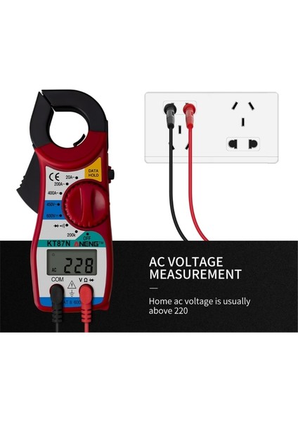 Mavi Aneng KT87N LCD Dijital Kelepçe Multimetre Ampermetre Elektrik Pens Metre Ac/dc Gerilim Direnç Test Cihazı Buzzer ile (Yurt Dışından)