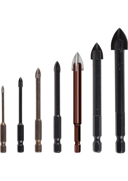 Fayans/tuğla Için Çapraz Duvar Matkap Ucu Için 10MM Dört Kenarlı Altıgen Şaft 3/4/5/6/8//12MM (Yurt Dışından)