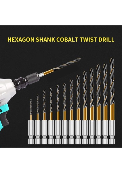 4.5mm 1 Adet Yüksek Hız Çeliği 1/4 Hex Shank Büküm Matkap Ucu Ahşap Metal Delik Kesici Çekirdek Delme Aracı Kobalt Büküm Matkap Uçları 1.5MM-14MM (Yurt Dışından)