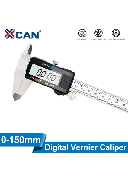 0-150MM 0.01MM Xcan Kumpas Dijital Sürmeli Kumpas 6 Inç 0-150MM Paslanmaz Çelik Kumpas LCD Elektronik Ölçer Ölçme Aracı (Yurt Dışından)