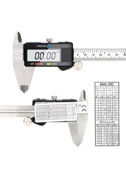 0-150MM 0.01MM Xcan Kumpas Dijital Sürmeli Kumpas 6 Inç 0-150MM Paslanmaz Çelik Kumpas LCD Elektronik Ölçer Ölçme Aracı (Yurt Dışından)
