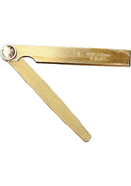 Yüksek Hassasiyetli Metrik Boşluk Metrik Dolgu Feeler Ölçer 0.05-1 M 13 Bıçak Mesafe Bulucu Feeler Pirinç Ölçü Aracı (Yurt Dışından)