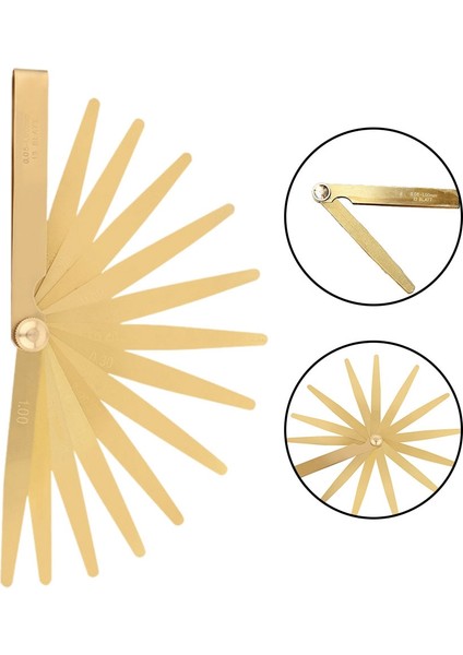 Yüksek Hassasiyetli Metrik Boşluk Metrik Dolgu Feeler Ölçer 0.05-1 M 13 Bıçak Mesafe Bulucu Feeler Pirinç Ölçü Aracı (Yurt Dışından) fırsatları