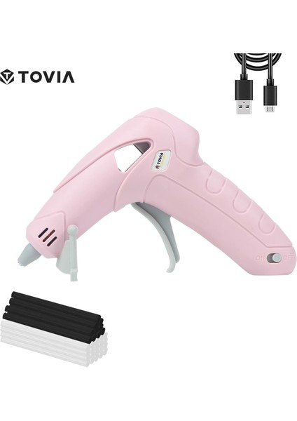 Mavi 2 T Tovıa Akülü Sıcakta Eriyen Tutkal Tabancası 2200 Mah 90 Dakika Kullanım Süresi 7mm Tutkal Çubuğu Kablosuz Tutkal Tabancası Tamir Ev Dıy Araçları Cadılar Bayramı Hediyesi (Yurt Dışından)