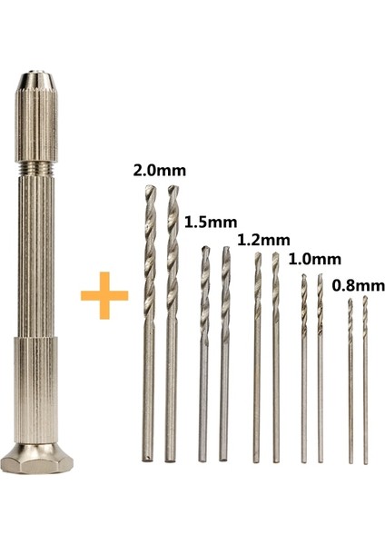 11 Adet 0.6-2.0mm 11 Adet Mini Mikro Alüminyum El Matkabı Anahtarsız Chuck ile Hss Büküm Matkap Ucu Ağaç Işleme Sondaj Döner Aletler El Matkabı Manuel (Yurt Dışından)