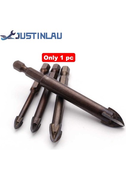 Siyah 10MM Justınlau Çapraz Hex Kiremit Uçları Cam Seramik Beton Delik Açıcı Alaşım Üçgen Matkap Boyutu 3/4/5/6/7/8/10/12 mm (Yurt Dışından) fiyatları