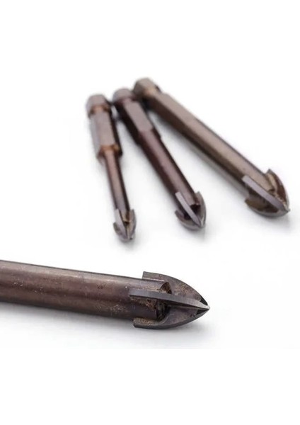 Siyah 10MM Justınlau Çapraz Hex Kiremit Uçları Cam Seramik Beton Delik Açıcı Alaşım Üçgen Matkap Boyutu 3/4/5/6/7/8/10/12 mm (Yurt Dışından) modelleri