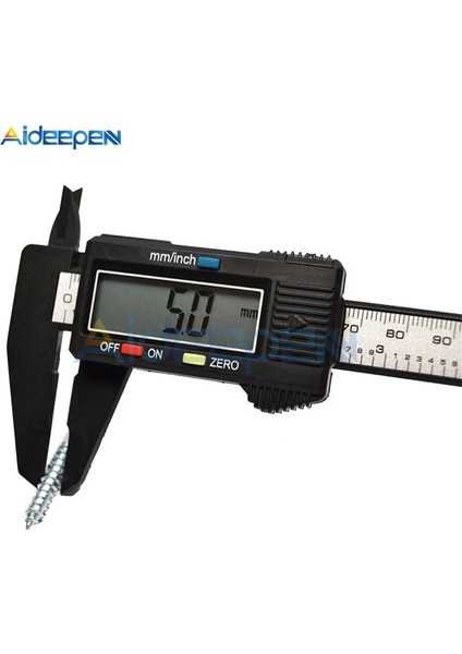 150MM Siyah Ölçüm Aleti Karbon Fiber Dijital Sürmeli Kumpas 6 Inç LCD Ekran 150MM Ölçüm Cihazı Kaliperleri LR44/SR44/AG13 1.5V (Yurt Dışından) fiyatları